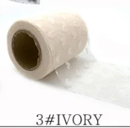 Тюль в рулоне, 7,5 см, 10 лет, органза, сердечко, флокирование, в горошек, тюль, в рулонах, юбка-пачка, мягкая, для свадьбы, Рождества, дня рождения, вечеринки, Детские принадлежности - Цвет: Heart Beige 10Y