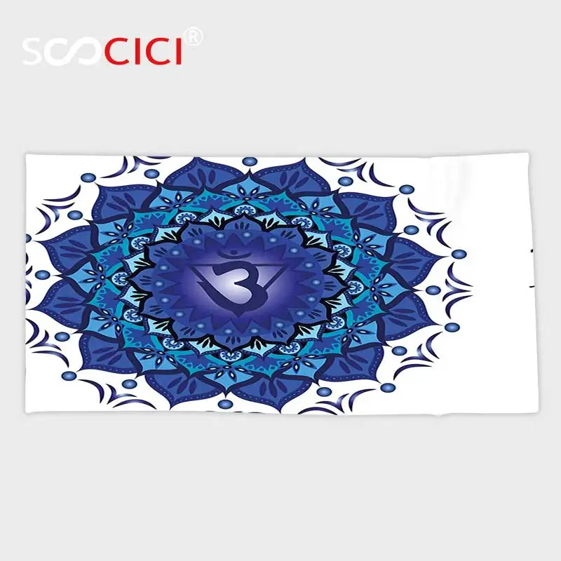 Изготовленная на заказ микрофибра ультра мягкая ванна/полотенце для рук чакра Декор цифровая Цветочная