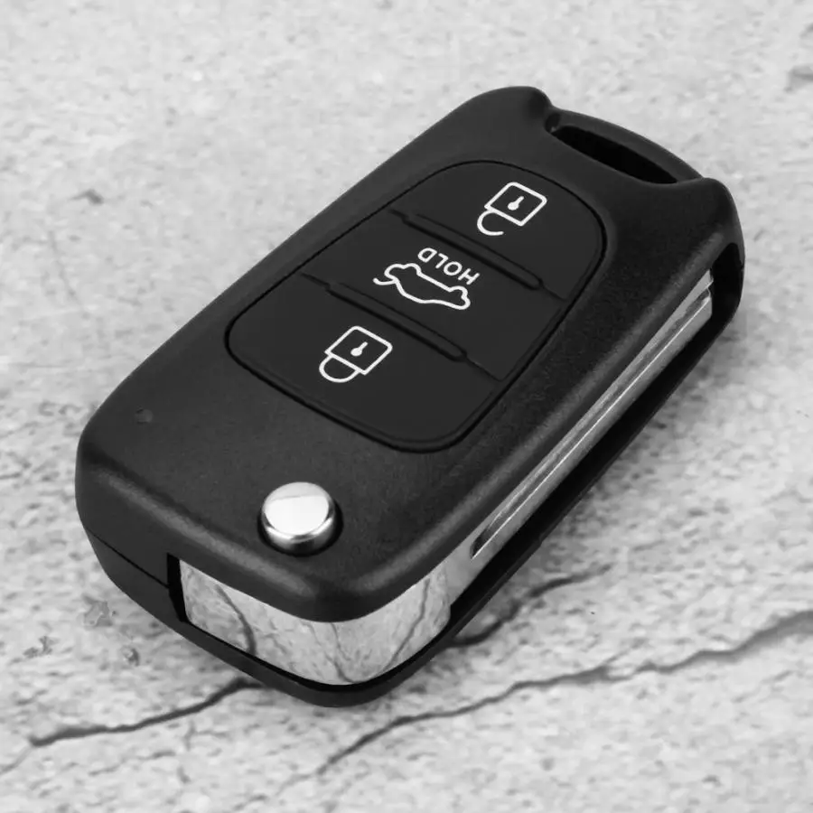 Флип 3 кнопки дистанционного ключа Fob чехол Оболочка крышка подходит для KIA Rondo Sportage Soul Rio чехол для ключей для автомобиля аксессуары