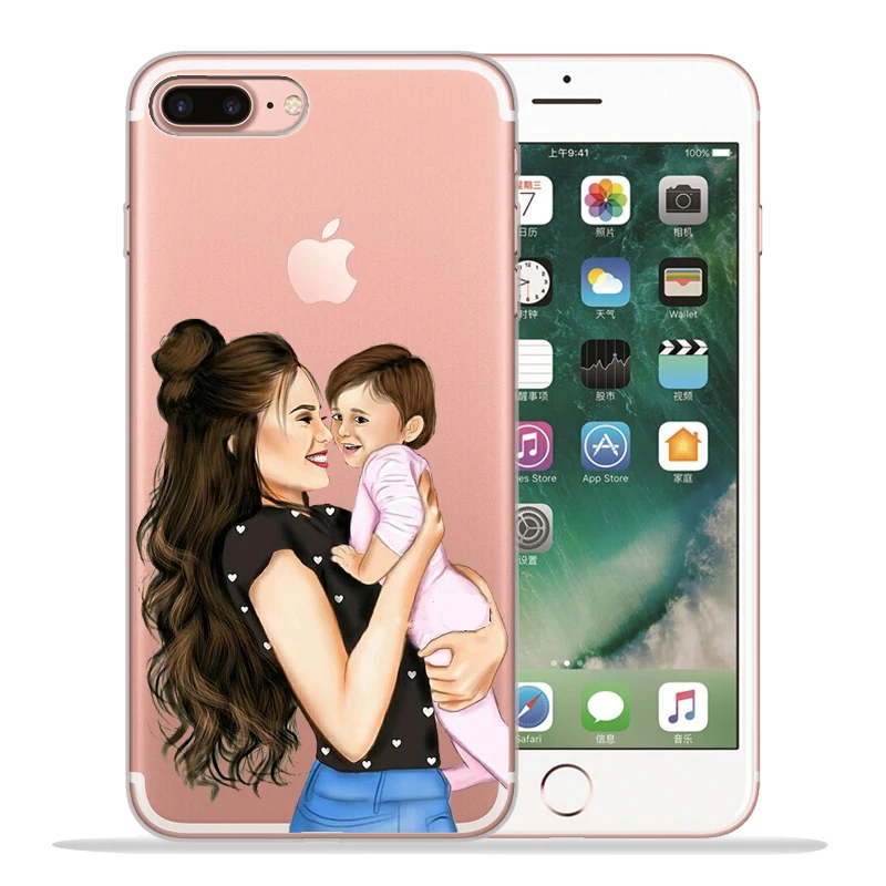 Милый модный роскошный чехол для маленьких девочек, чехол для iphone 8, 7, X, XS, Max, XR, 6, 7, 8 Plus, 5S, SE, мягкий прозрачный чехол для телефона Etui