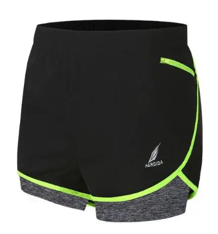 Black Gray Lining 2 в 1 Мужские марафонские шорты для бега, спортивные шорты для M-4XL, мужские шорты для спортзала, короткие спортивные шорты для велоспорта с более длинной подкладкой размера плюс - Цвет: Black Gray Lining