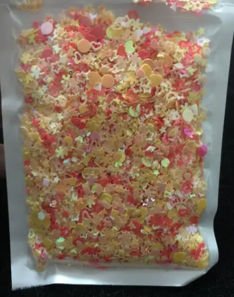 20 г Микс стиль звезда сердце Снежинка Лазерная блестка DIY каваи смолы вещи ювелирные изделия материал дизайн ногтей Декор блестки хлопья - Цвет: 7yellowred