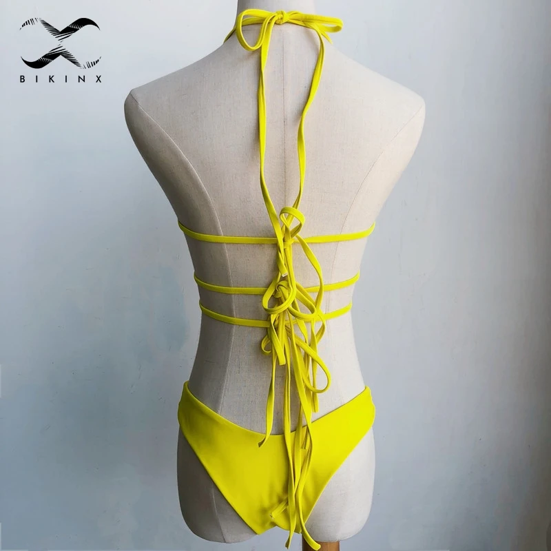 Bikinx Star микро бикини 2019 сплошной бондаж купальник пуш ап сексуальный женский