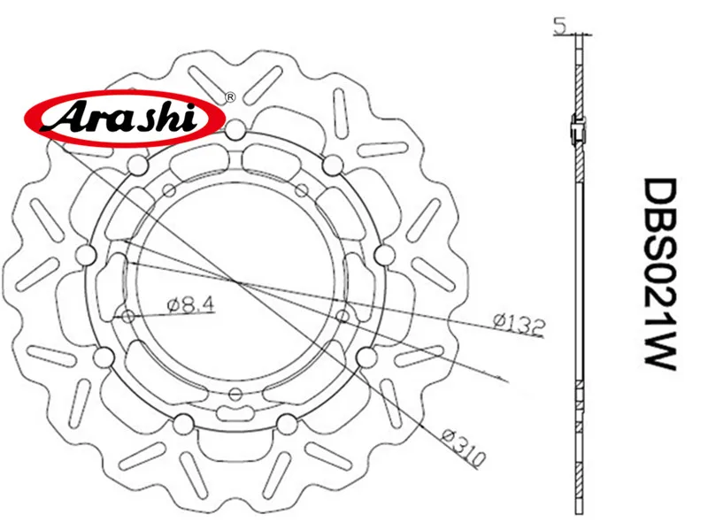 Араши 1 пара TMAX500 2004-2007 MCNC спереди тормозные диски для YAMAHA XP T-MAX Tmax 500 2004 2005 2006 2007 R6 R1