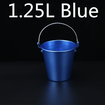 Blue 1.25L 1.25L/1.75L серебряное/медное/золотое/синее/зеленое ведро для льда из нержавеющей стали, ведро для льда, вино, шампанское, охладитель пива, ледяные бочки - Цвет: Blue 1.25L