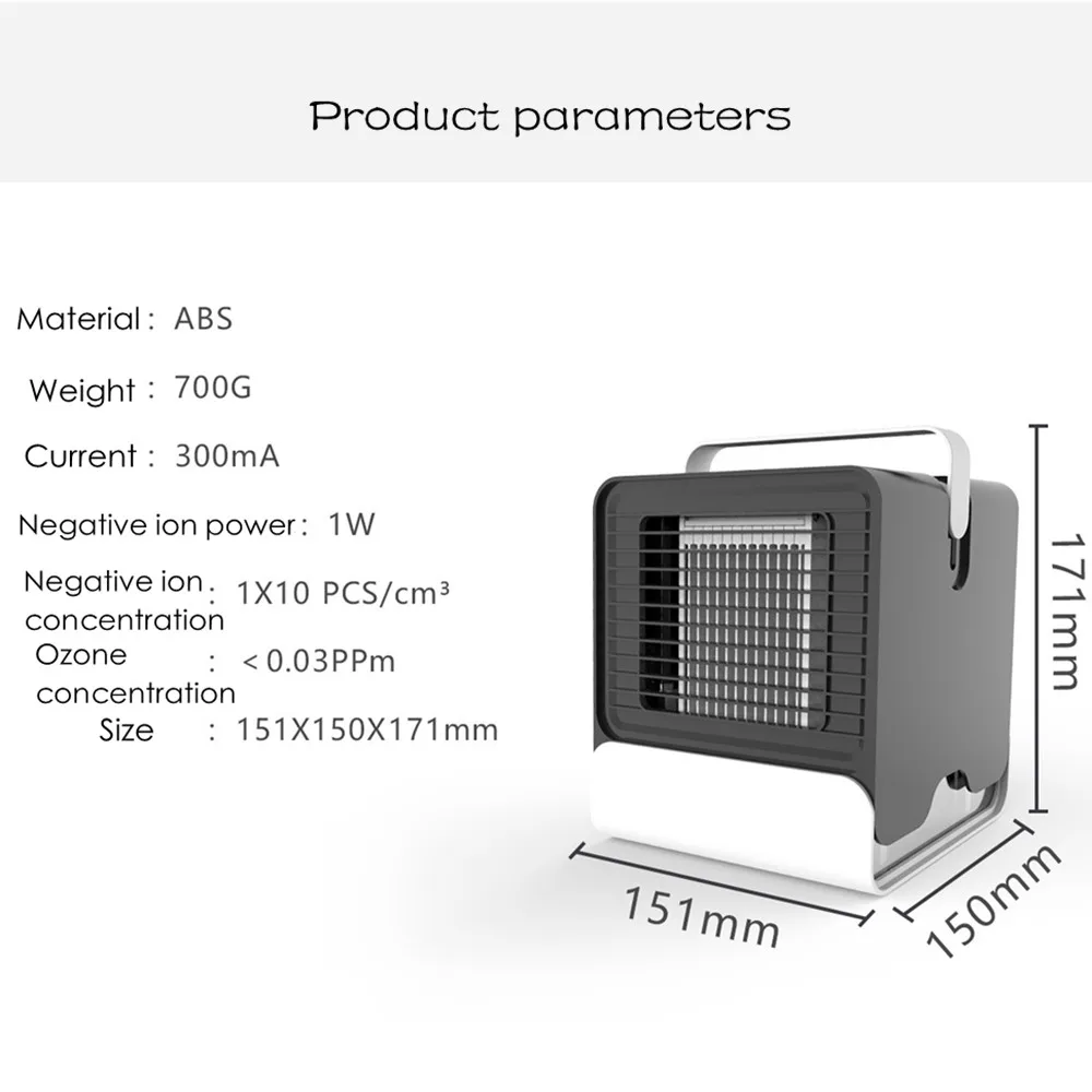 mini air conditioner fan Personal Evaporative portable USB Air Cooler The Quick Easy Way to Cool Any Space Home Office Desk | Бытовая
