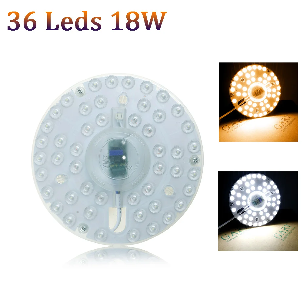 Светодиодные потолочные лампы модуль света 18 Вт 36 светодиодов DIY Пункт 2835 Чип AC220V