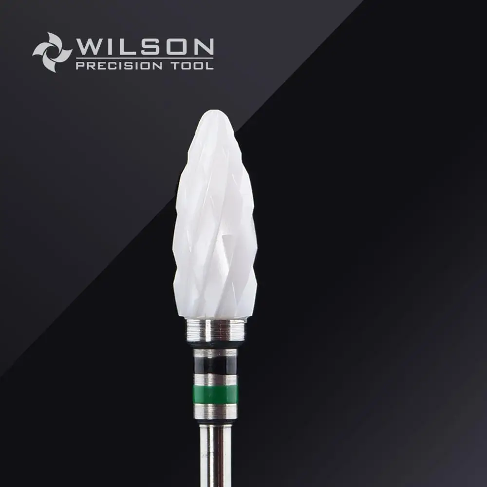 1pc Doulbe Coarse Форма пули-Средне-белая керамика-(6400501)-WILSON керамический сверло для ногтей& циркониевые керамические стоматологические боры - Цвет: 1pc Doulbe Coarse