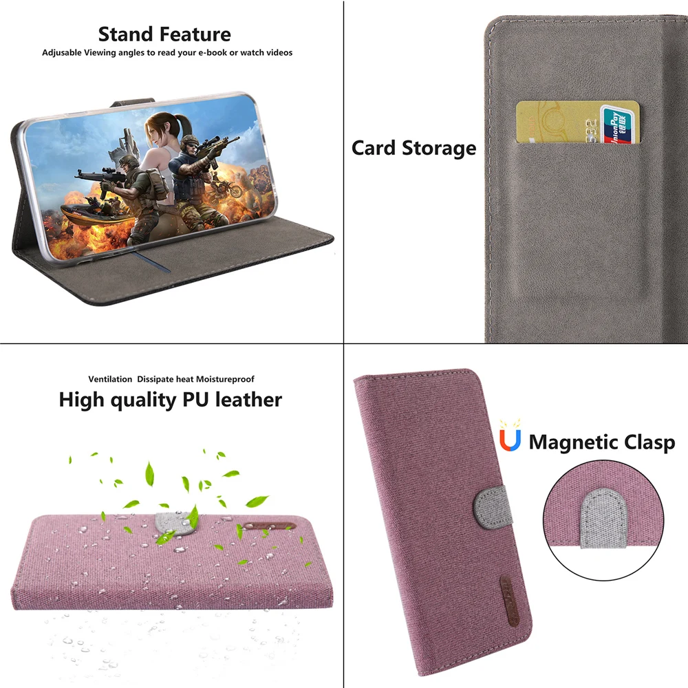 Чехол для huawei honor 8X кожаный флип-кошелек роскошной ткани Pudding Card Case Coque 8x чехол