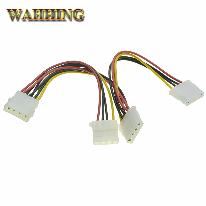 10 шт. 4 контактный разъем Molex Male 3 порта разветвитель питания для компьютера кабеля