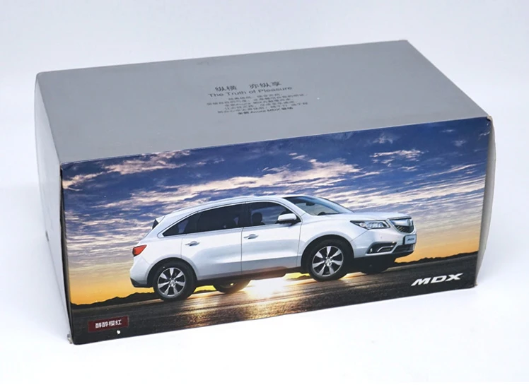 1:18 Acura MDX сплав литья под давлением Модель автомобиля игрушки белый красный для детей подарки коллекция оригинальная коробка