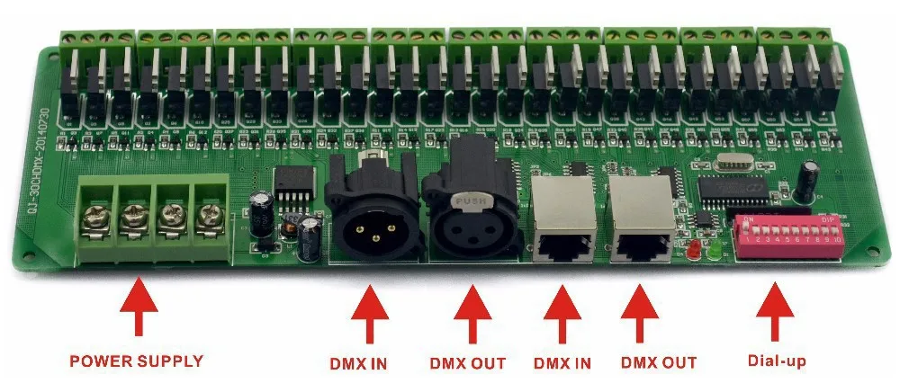 DC9-24V 30 канальный DMX rgb led контроллер 30CH ШИМ постоянный dmx декодер | Лампы и освещение