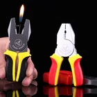 Портативные творческие плоскогубцы зажигалки, сигареты Fire Mini Vice зажигалки для сигар бутан украшения-игрушка спичка курильщик G