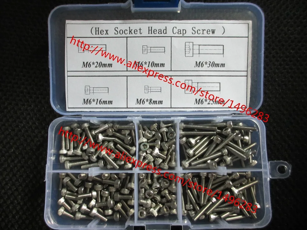 Набор аксессуаров для болтов из нержавеющей стали с шестигранной головкой 48