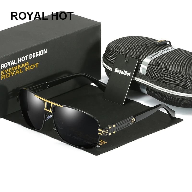 

Солнцезащитные очки с поляризацией, в металлической оправе