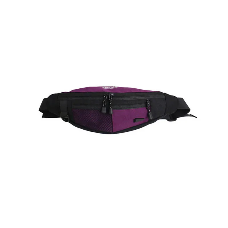 purple fanny pack Мужская нагрудная сумка, мини поясная сумка, модная спортивная поясная сумка, холщовая, для улицы, для путешествий, поясная сумка, Мужская холщовая поясная сумка, 31602 - Цвет: purple fanny pack