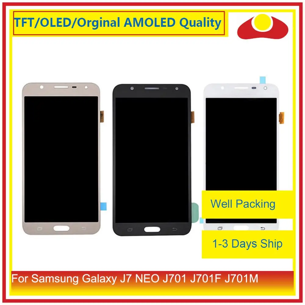 Оригинальный 5 &quotЖК дисплей с дигитайзером сенсорного экрана для Samsung Galaxy J7 neo J701