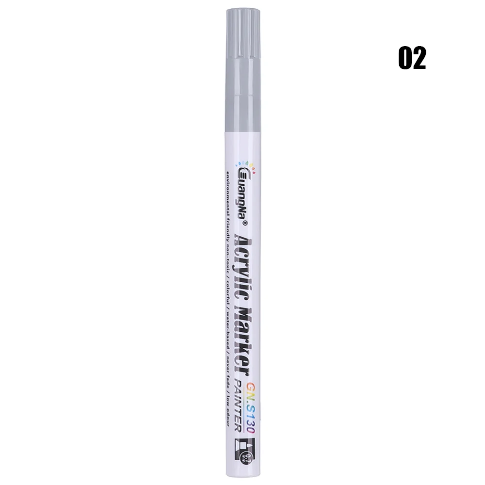 2 18 Color Metallic Micron Pen Detailed Marking Color Metal Marker For Album Black Paper Drawing School Art Supplies Paint Pens - Цвет: 2