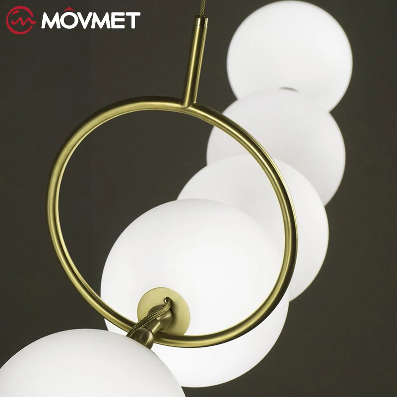 

Modern white Ball LED Pendant lights lamp Creative Restaurant bedroom bedside balcony Decor Art pendant lamp Lighting Fixtures