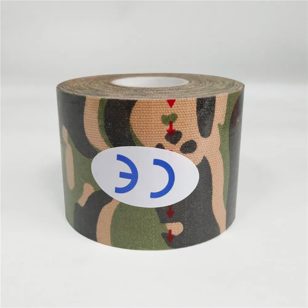 armygreen camouflage 6 шт./компл. Спортивная кинезиологическая спортивная лента эластичная клейкая повязка для мышц уход физио повреждение ранение Поддержка стикер A - Цвет: armygreen camouflage