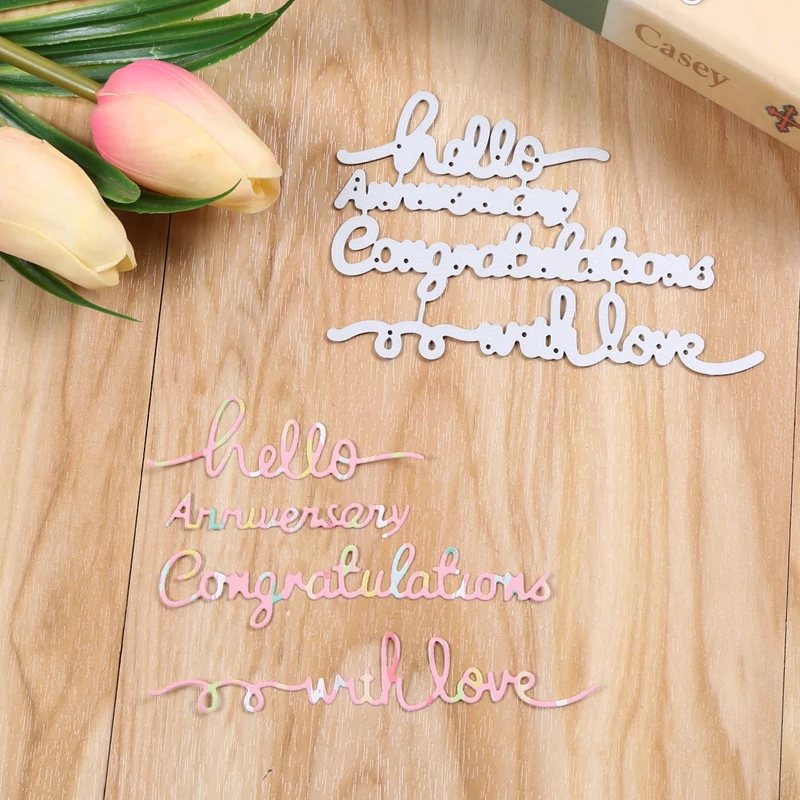 Love Hello поздравление металлические Вырубные штампы для DIY скрапбукинга фотоальбом бумажные открытки, декоративные поделки тиснение вырубки