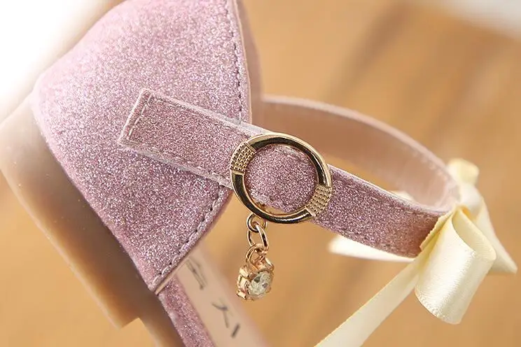 Новые летние босоножки для девочек-подростков вечерние туфли принцессы розового