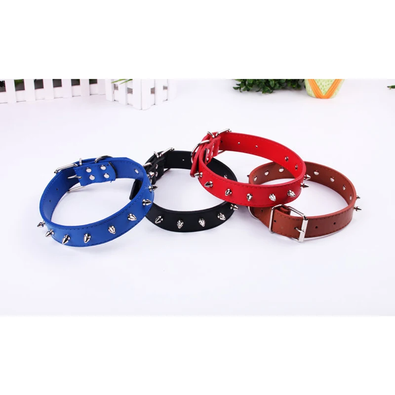 Высококачественный ошейник для собак из искусственной кожи крутые шипованные