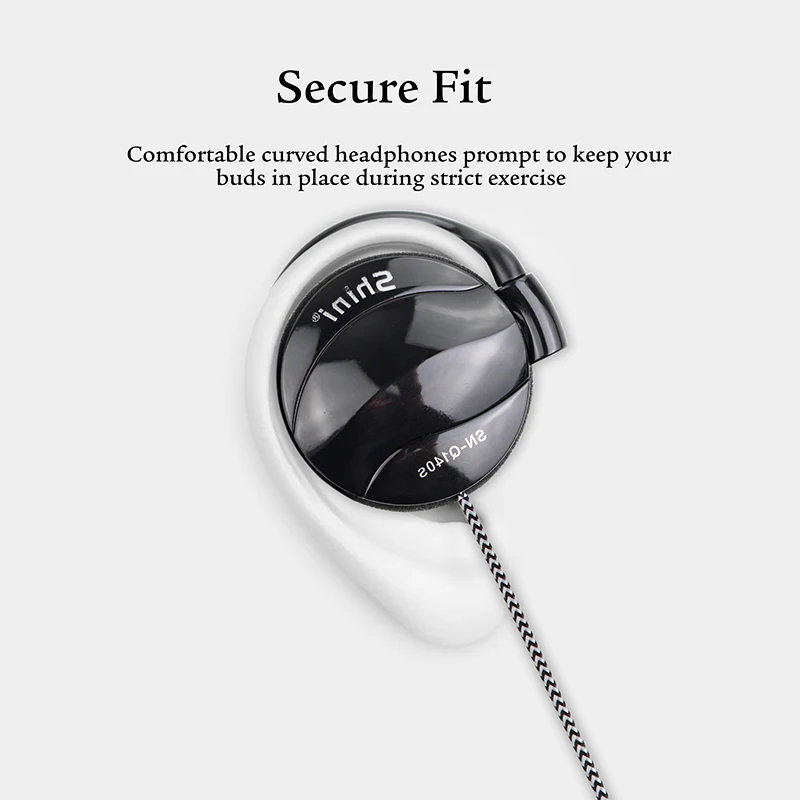 Спортивные наушники Q140s с универсальным микрофоном для бега стерео бас Музыка