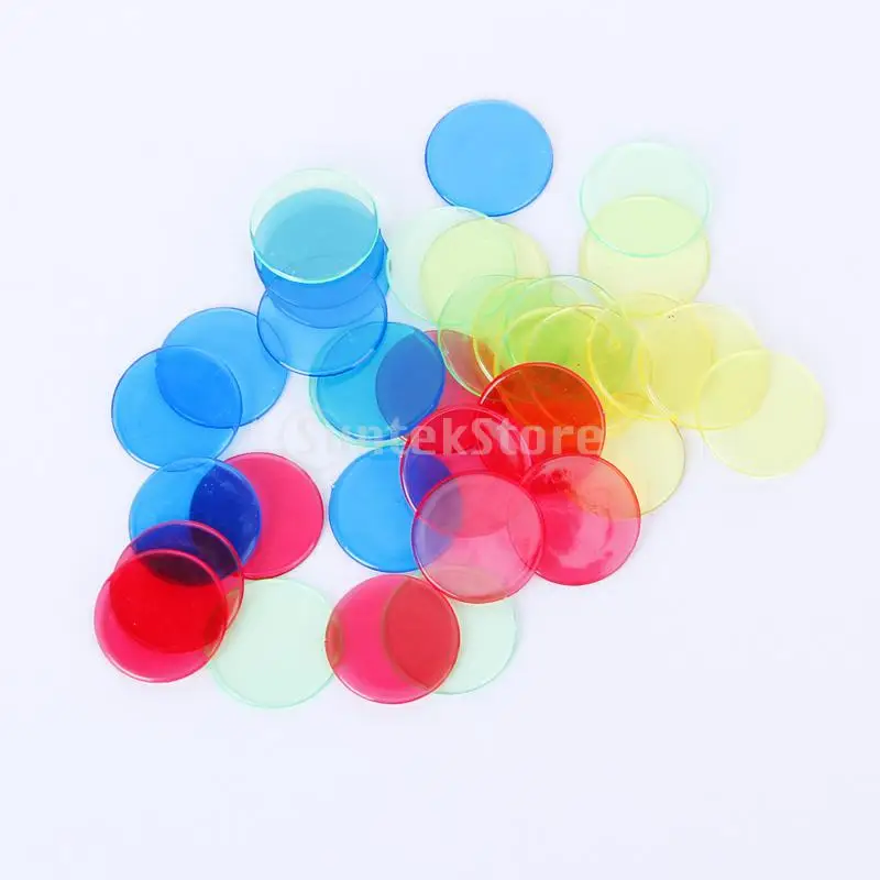 MagiDeal 100 шт. PRO рассчитывать фишки для бинго маркеры игровые карты 2 см 4 цвета|bingo