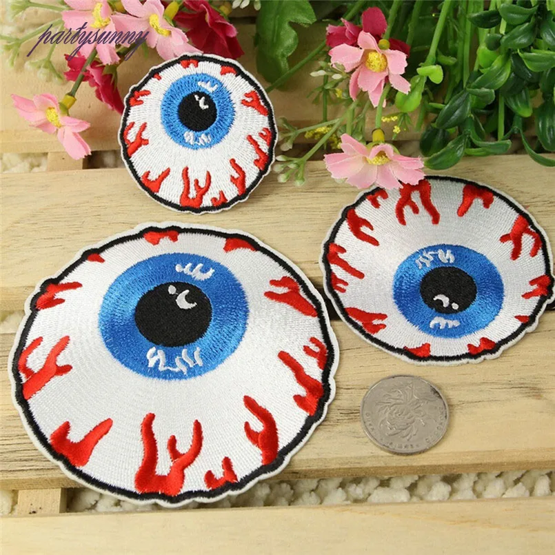 Pf 3 шт./лот глазного яблока ткани патчи исправления аппликация вышивка патч для