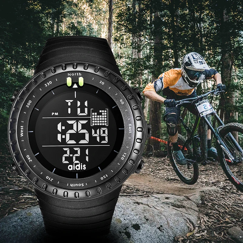 

Luxury Brand Mens Sports Watches Dive 30m Digital LED Military Watch Men Fashion luminou Casual Electronics multi-function watch