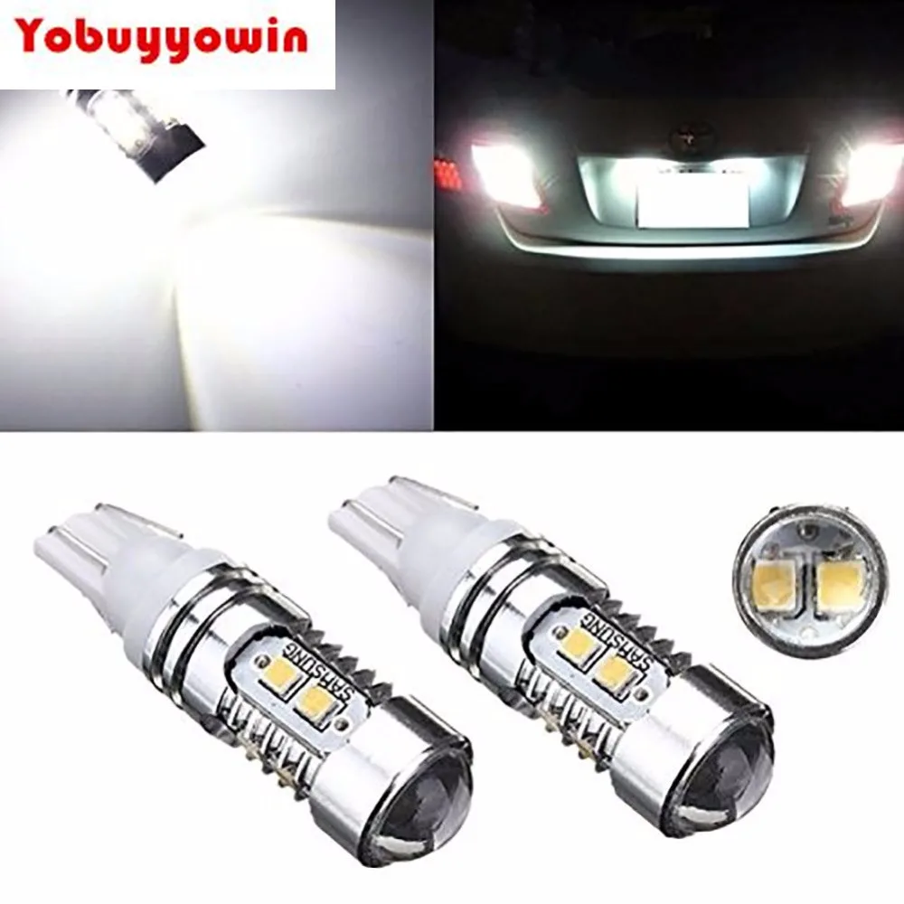 

2pcs 50W 6000k White 921 T10 T15 Backup Reverse LED Lights Projector Lens Bulbs