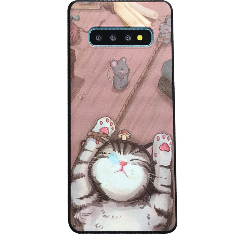 YHBBCASES мягкий чехол с мультипликационным карманом и кроликом для Samsung Note 8 9 Lazy Cat