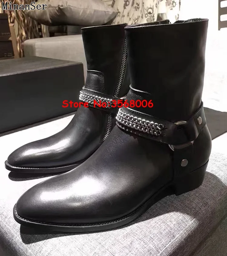 Мужские замшевые ботинки челси с круглым носком на плоской подошве|Ботинки