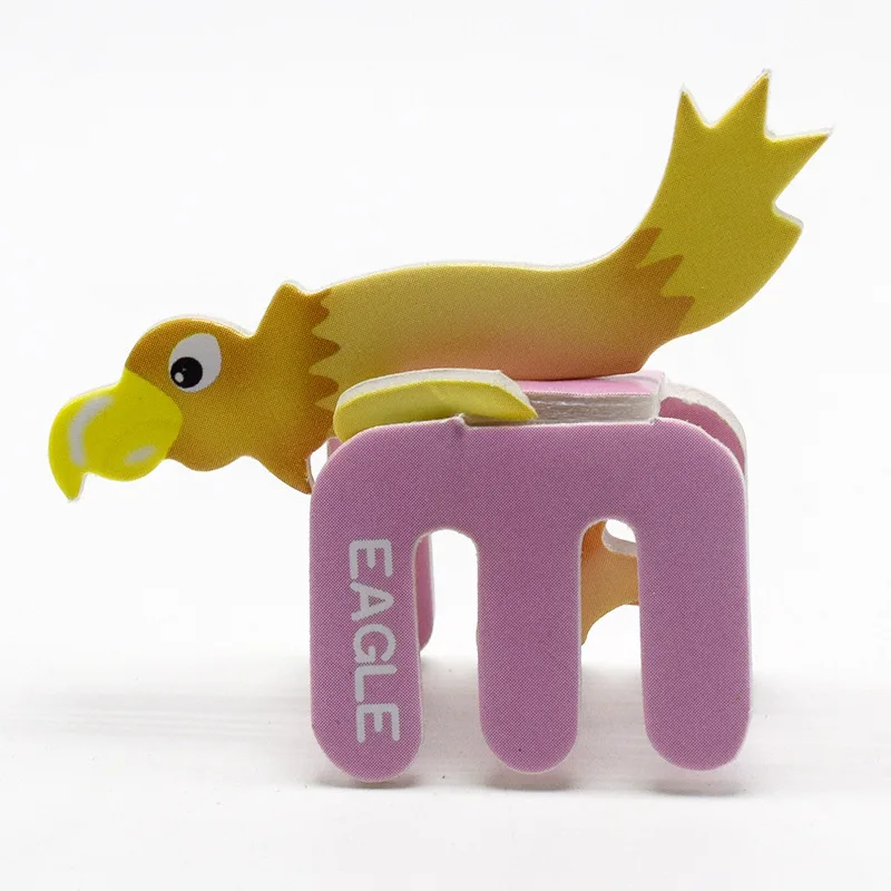 1 шт. 3D надписью Животный принт Здания конструктор Сделай Сам тонкие кирпичи