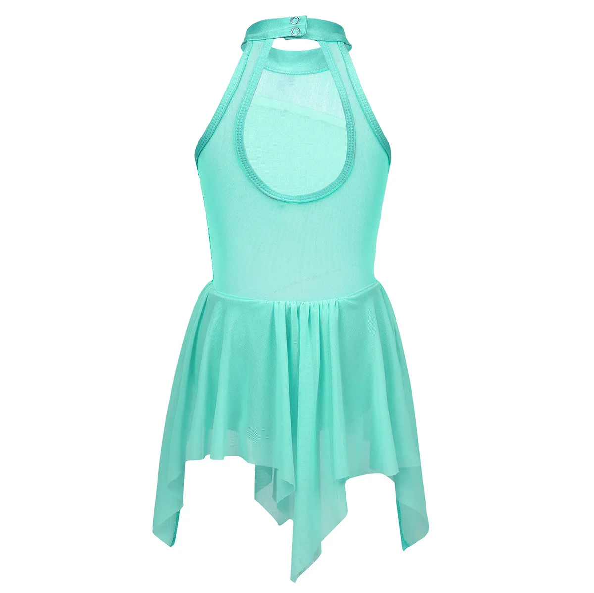 Teen Girls Professional Ballet Tutu Dress Sequins Cutout Back Tulle Lyrical Dance Costumes Gymnastics Leotard for Kids Dancewear |