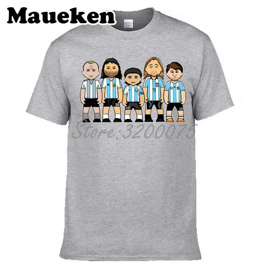 Мужская футболка с надписью Greatest of Argentinian Legend Gabriel Batistuta Lionel Messi Diego Maradona Mario Kempes