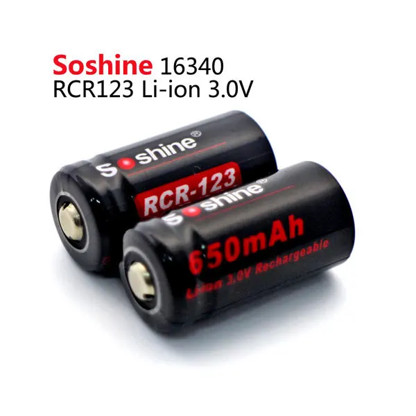 2 шт. перезаряжаемые литий ионные аккумуляторы 650 мАч 3 0 в|rechargeable battery|batterie rechargeable
