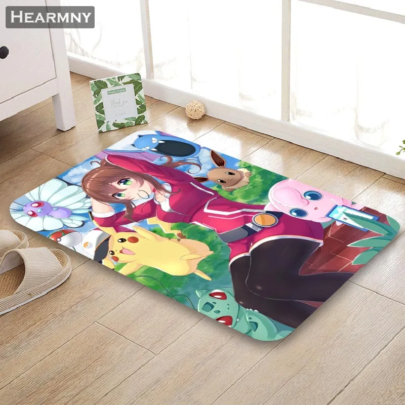 HEARMNY Новое поступление коврик Pokemon Аниме Коврик для дома машина сделанный Противоскользящий Коврик Гостиная/Прихожая ванна коврик для детей подарок - Цвет: 16
