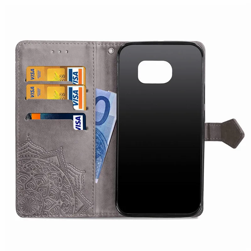 Роскошный чехол Кошелек из искусственной кожи для Samsung Galaxy S6 G920 G920F SM G9200 флип