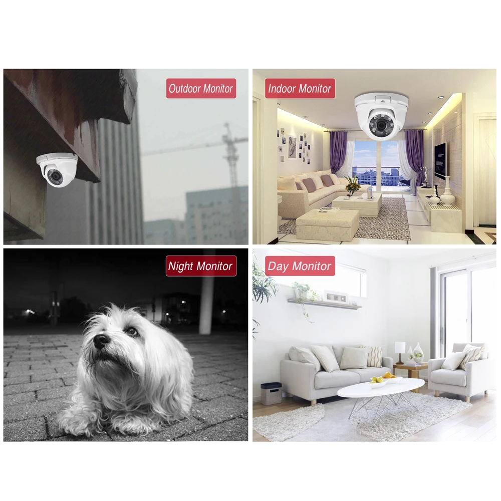 Tonton 1080 P HD-TVI 2.0MP CCTV купольная камера домашняя система безопасности 82ft ночного