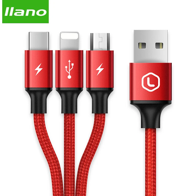 3 in1 для работы со смартфонами Apple/USb/Тип-C кабель передачи данных USB быстрой зарядки