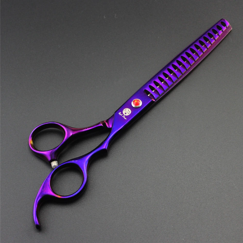 Профессиональные 7 дюймовые ножницы для собак Purple Dragon филировочные ухода за