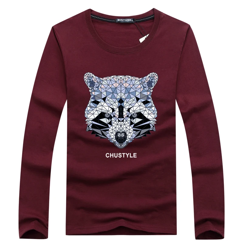 Яркая брендовая Новинка 2017 осенняя футболка большого размера мужские хлопковые