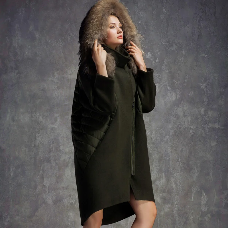 Женская зимняя куртка размера плюс 2020 Женское пальто с большим меховым капюшоном