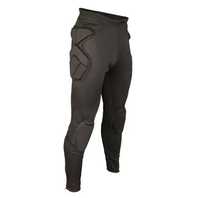 black pant 2 Мужские брюки для регби, вратаря, футбольные тренировочные штаны, EVA губки, футбольные штаны, наколенники, защита бедер, спортивные штаны, дышащие - Цвет: black pant 2