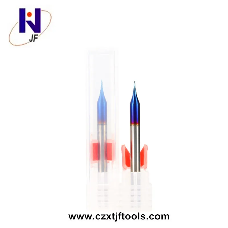 JF HRC55 Tungsten Solid Carbide 2 Flutes Micro Ball Nose End Mill Staright shank CNC Machine tools Blue NaCo coated | Инструменты