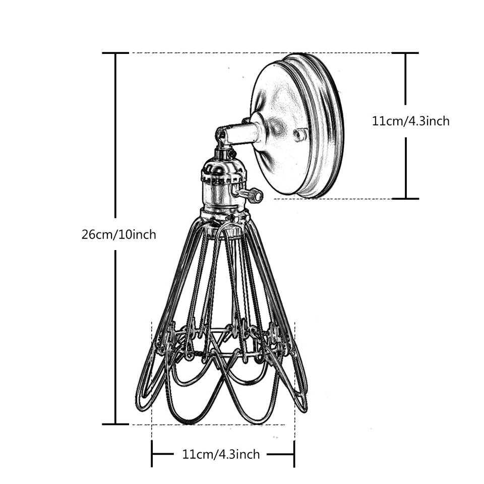 OYGROUP настенные светильники винтажный светодиодный светильник креативная клетка