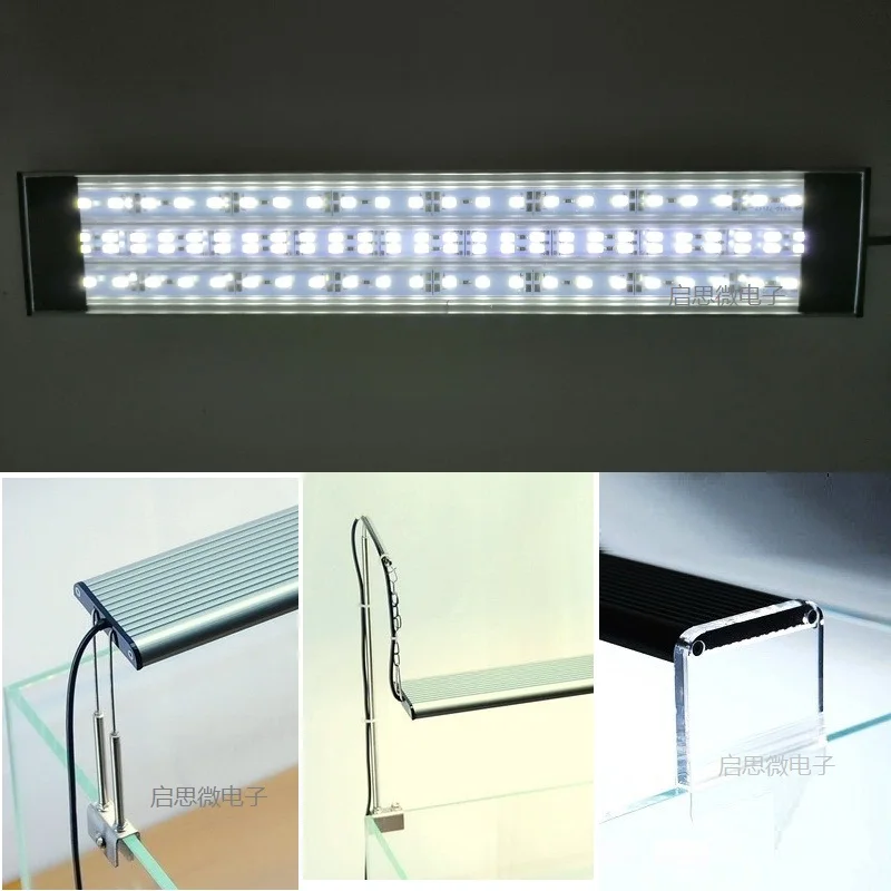 

1pc Aquarium light Fish Tank Ultra Bright SMD Led Light Lamp Dimmable 30/40/50/60cm White Aquatic plants Aquarium Led Lighting