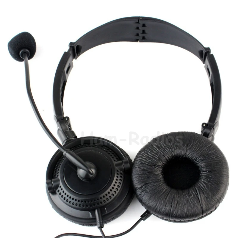 2 Pin VOX PTT MIC Sponge Earpiece Folding Headset for ICOM Radio IC-F3 IC-F4 IC-F24 IC-F11 IC-F21 IC-F21S IC-F22 IC-F22S